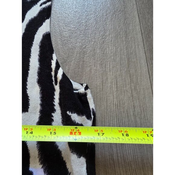 Chicos Zebra Print Sleeveless Tank Top Size 1 Cotton Blend Medium - Picture 6 of 6